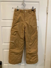 Columbia Bugaboo Youth Small 8 Snowboard Ski Pants Omni-Tech Insulated Tan Brown