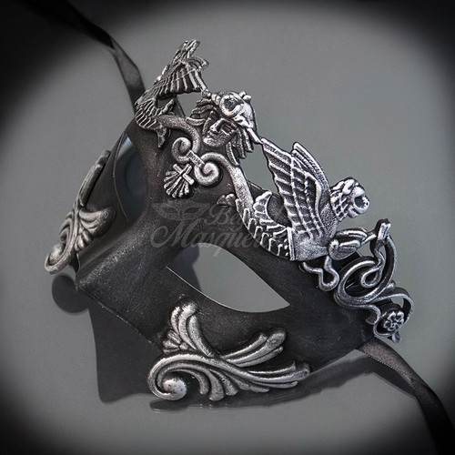 Roman Masquerade Mask, Men's Masquerade Mask, Greek Mardi Gras Venetian Mask - Picture 5 of 30