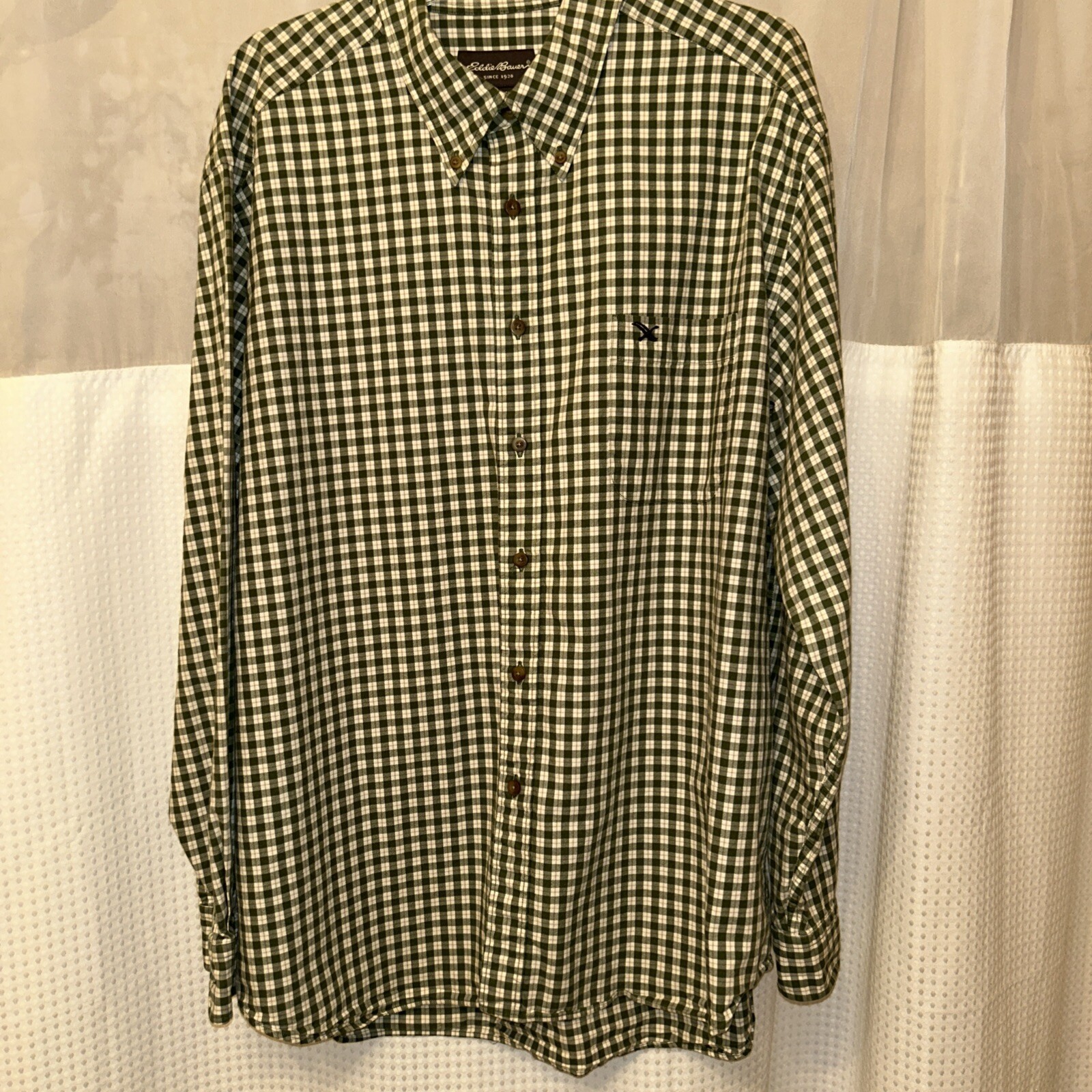 Eddie Bauer Men’s Cotton Button Down Shirt Long Sleeve XL Pre-owned