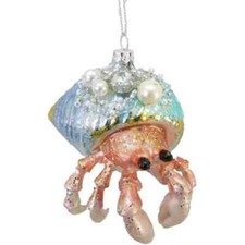 Robert Stanley Hermit Crab Blown Glass Jeweled Ornament 5.75 Inches