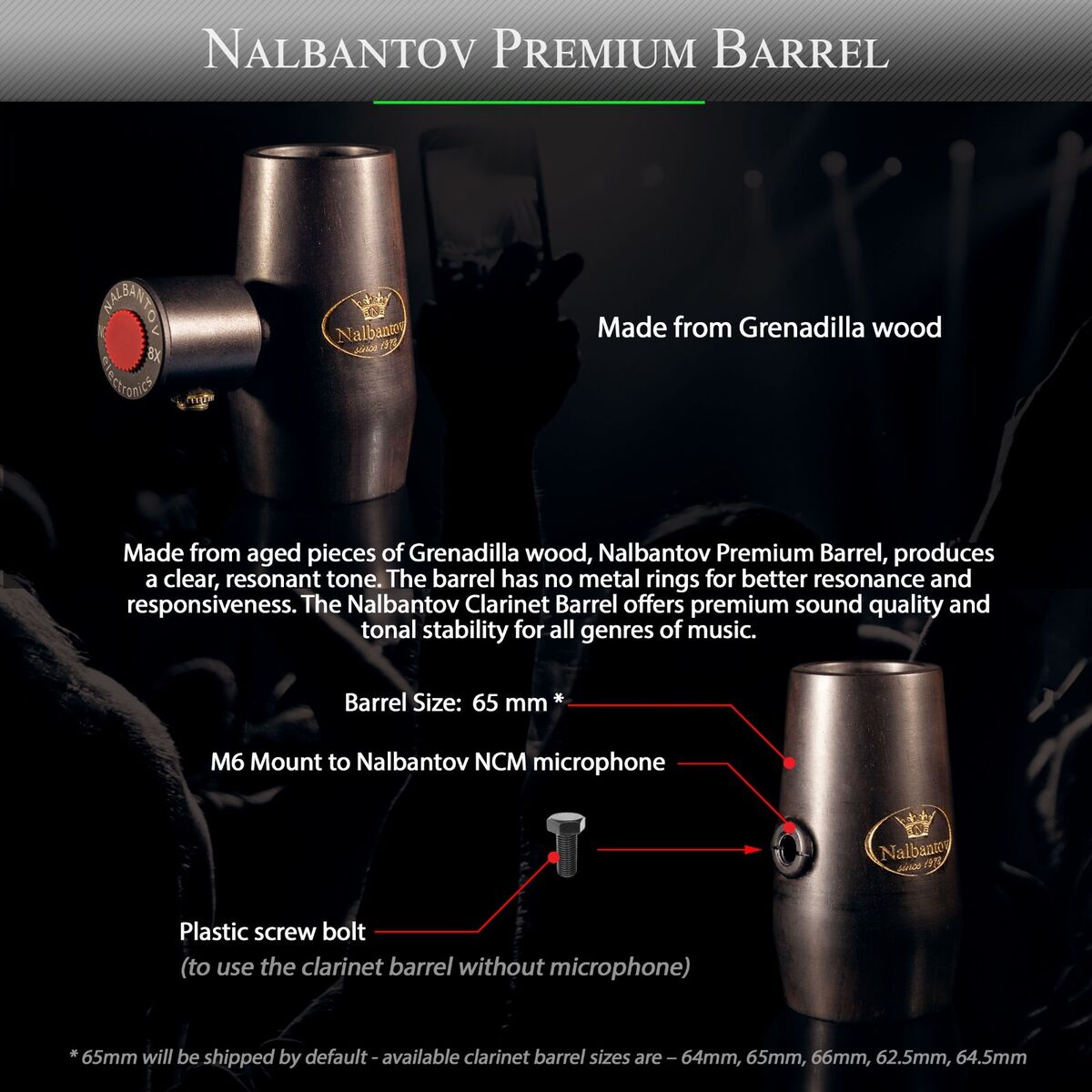 Clarinet Microphone Nalbantov NCM 8X SC set for Buffet Crampon
