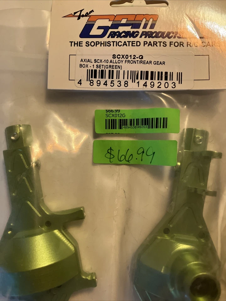GPM SCX10 Green SCX012-G Front/Rear Gear Box Set &  SCX038GCAG Trans Spur Gear - Image 3 of 4