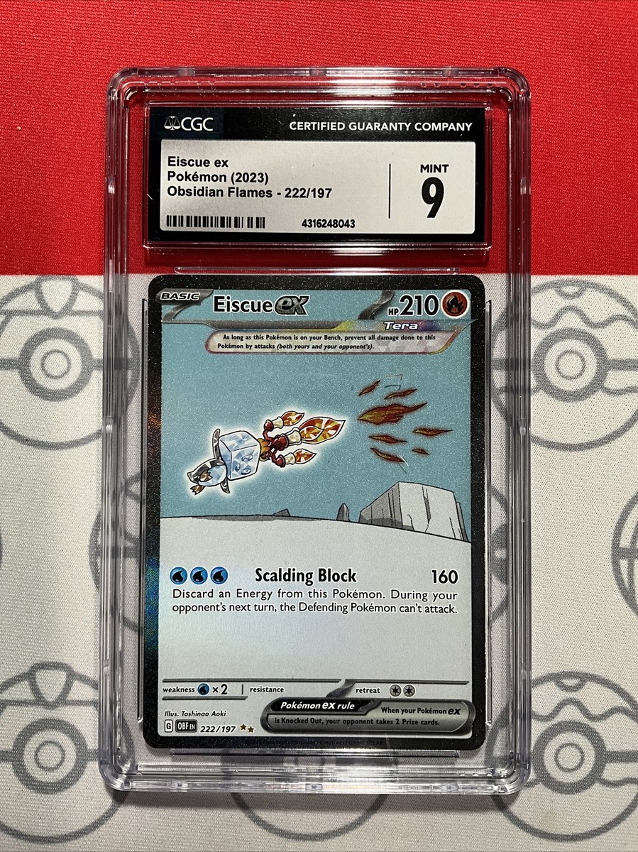 CGC 9 Eiscue Ex 222/197 2023 Pokemon Graded Card Obsidian Flames