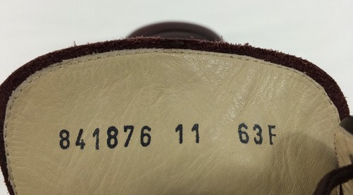 Barker Brown Leather Oxford Lace up Square Toe Shoes Men US 12 UK 11 Vtg NEW - Picture 12 of 12