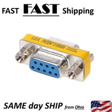 Mini Serial DB9 RS232 Female To Female Union Changer Adapter Connector computer