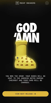 Crocs X MSCHF Big Red Boot | US 10 BIG YELLOW CROC BOOTS *IN HAND* 