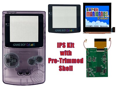 GameBoy Color Q5 XL IPS Backlight Kit with OSD Pre Trimmed Shell Game Boy  GBC
