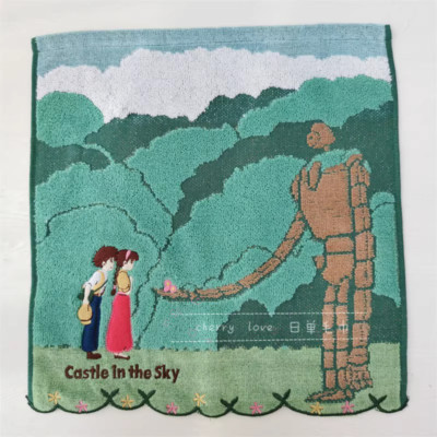 Castle in the Sky Laputa Cotton Face Towel 34 x 35 cm Studio Ghibli