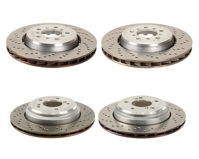 SHW Performance OEM Front 345mm Rear 328mm Brake Disc Rotors Kit for BMW E46 E85