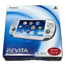 SONY PS Vita PCH-1100 AB02 White Wi-Fi 3G Console w/Box Charger PS Vita