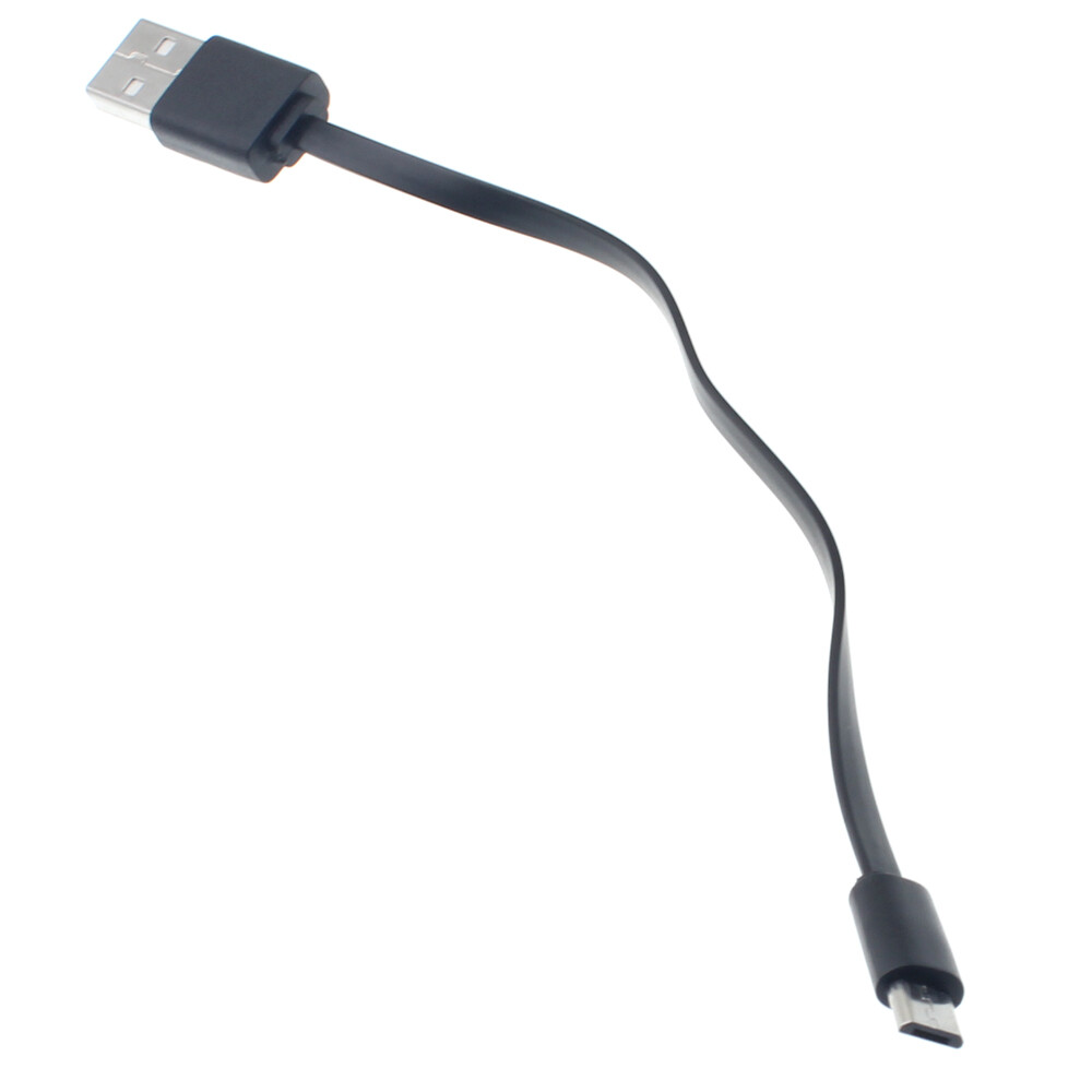SHORT MICRO USB CABLE FAST CHARGE POWER CORD SYNC WIRE FLAT BLACK For CELL  PHONE | eBay
