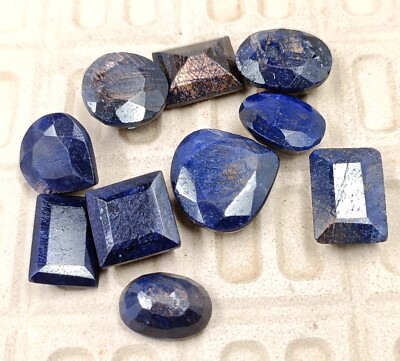 100 Ct Great Quality Natural Blue Sapphire Mix Lot Certified Loose Gemstone 25S 