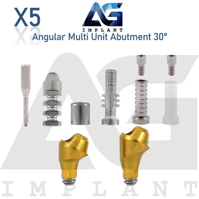 5 Angular Multi Unit Abut ment 30° Full Kit Conical Connection NP 2.25mm Hex
