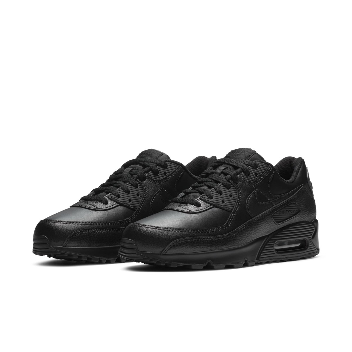 CZ5594-001] Mens Nike AIR MAX 90 'LEATHER TRIPLE BLACK' | eBay