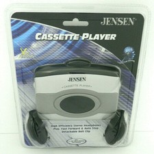 JENSEN PORTABLE CASSETTE PLAYER SC-6 XTRA BASS HEADPHONES VINTAGE NIP SEALED