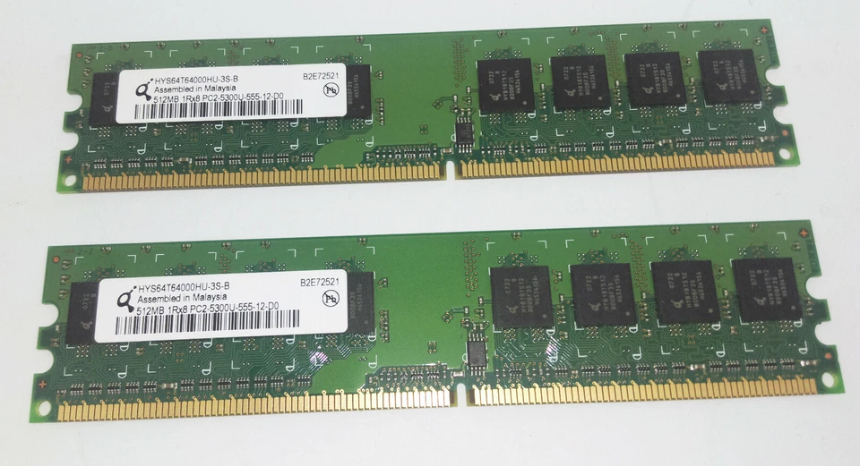 Memoria de escritorio Kingston Hynix 3 GB (512 MB x6) RAM PC2-4200U PC2-5300U DDR2 1Rx8 Foto 4 de 4