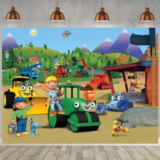 Bob the Builder Party Supplies Backdrop Banner Poster Vinyl 5x3ft Birthday Gift
