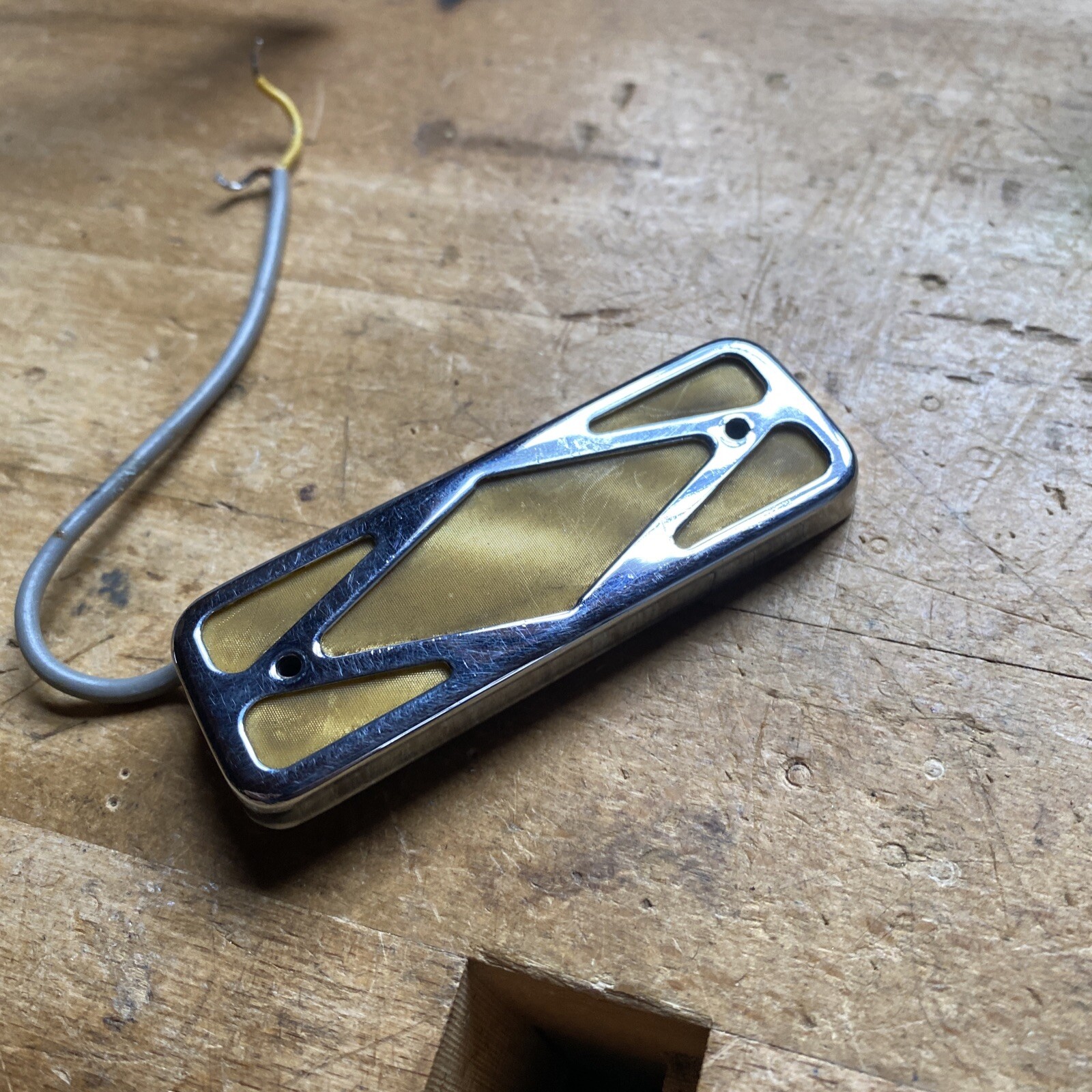 Vintage 1965 DeArmond Opaque Foil Goldfoil guitar pickup. Harmony