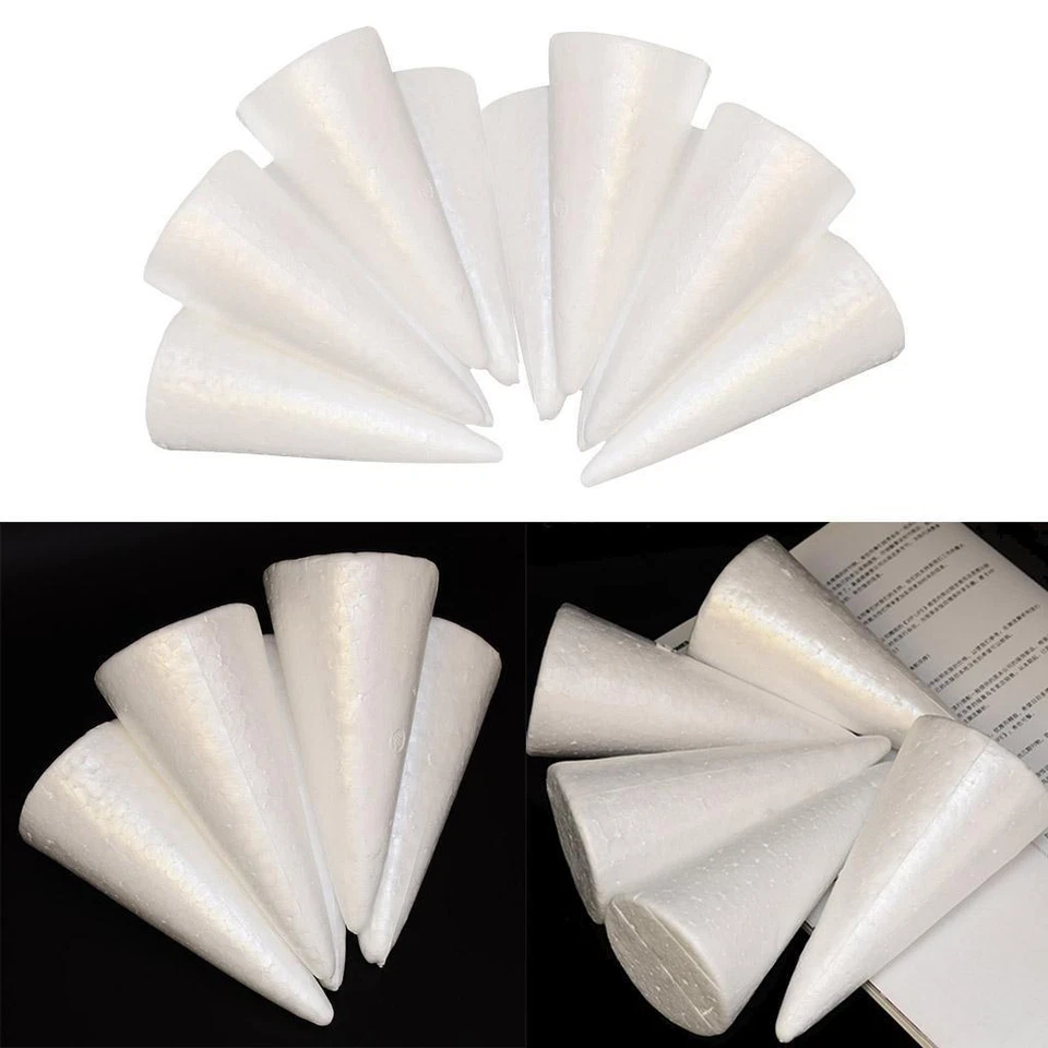 30pcs White Cone Christmas Tree Base Styrofoam Foam Material - Image 2 of 4