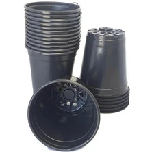 QUART PLASTIC NURSERY POTS - SET OF 20 - {4.75" x 5.25"} flower perennial