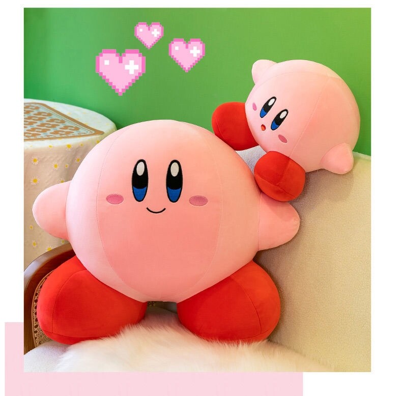 JUMBO Kirby Adventure Run Kirby Plush Toy Super Soft Cushion Pillow RARE Doll