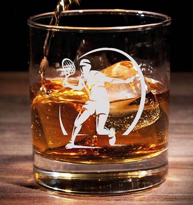 Tennis / Ball / Spieler / Hobby - Sport - graviertes Whisky Tumbler Glas 330ml sa