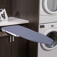 Wall Mounted Ironing Board Cabinet Fold Out Space Saving Storage w/ Cover