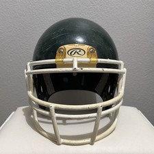 2012 Rawlings Impulse Green White Football Helmet Adult Medium No Padding