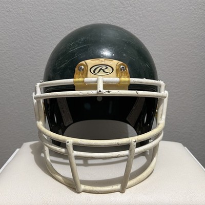 2012 Rawlings Impulse Green White Football Helmet Adult Medium No Padding