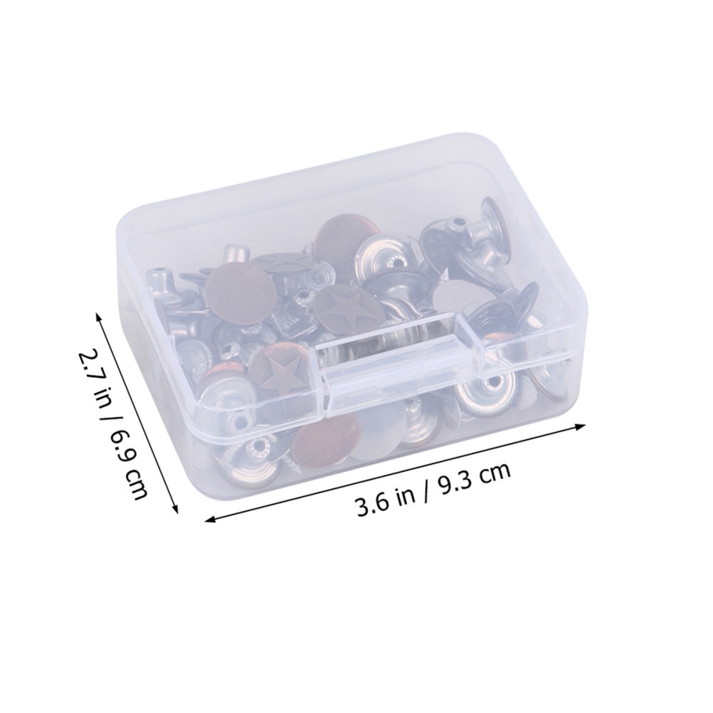 50 Sets Snap Button Fastener Buttons for Clothes Jean Replacement Kit