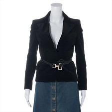 Gucci Cotton  Polyurethane Jacket 38 Ladies' Black 132415 Velour