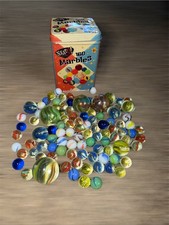 Neato Classics 160 Marbles In A Tin Box by Toysmith - Retro Nostalgia Glass...