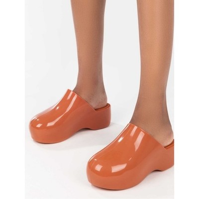 Melissa x Simon Miller bubble clogs Orange Platform Clog Mules chunky slip on