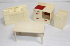 Vtg Plastic Dollhouse Lot Assorted Kitchen