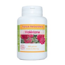 GELULES VALERIANE BIO racine 200 gélules dosées à 250 mg pure.