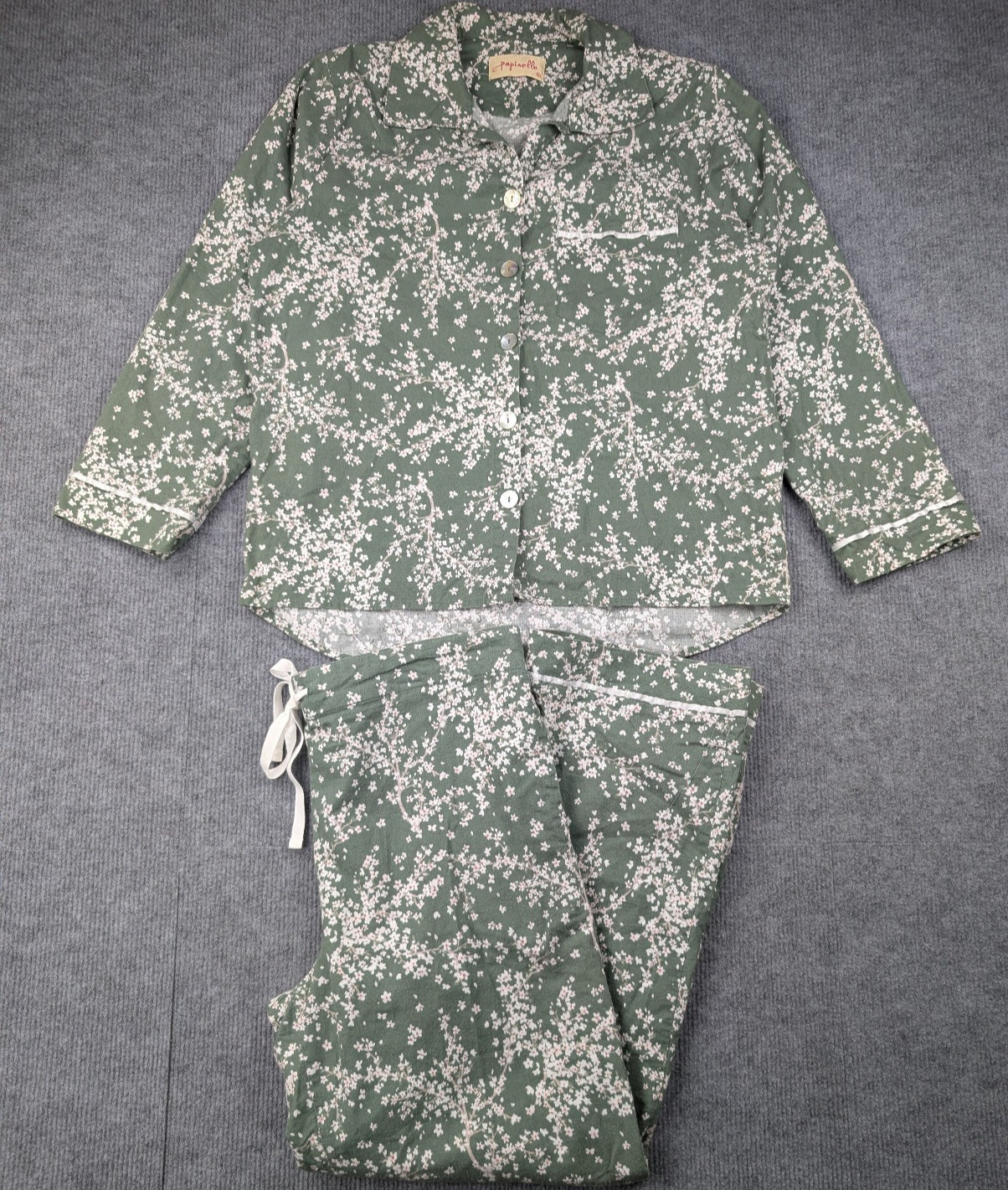Anthropologie Papinelle Pajama Set Womens Medium Organic Cotton Floral Boho