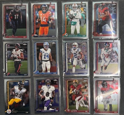 2025 TOPPS CHROME FOOTBALL * PICK YOUR PLAYER BASE/INSERT CARD 