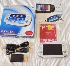 SONY PS Vita PCH-1100 Crystal white W/ Charger box