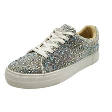 Betsey Johnson Sidny Rhinestone Platform Sneakers Women's Size 12