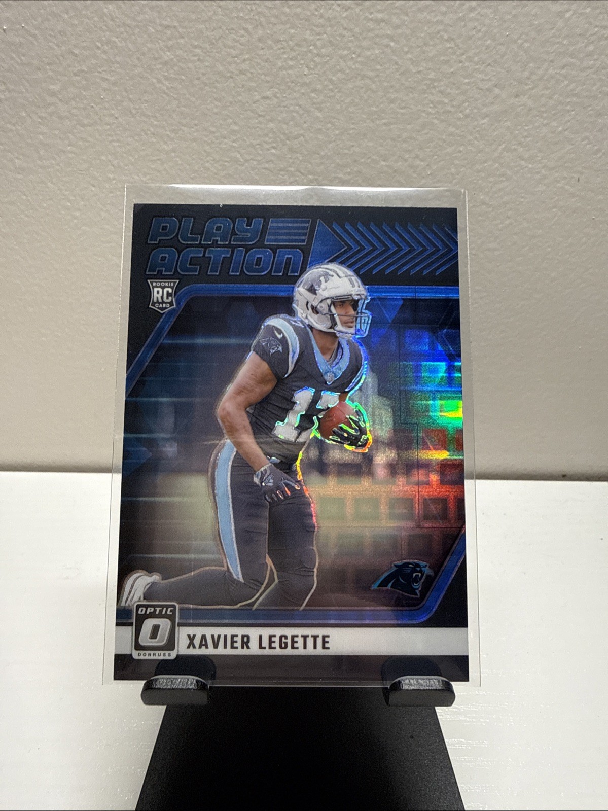 2024 Panini Donruss Optic -Play Action Xavier Legette #10 (RC) Black Pandora /25