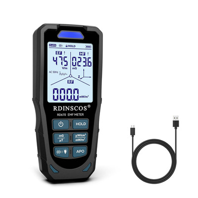 EMF Meter 5G RF Detector   Electric, Magnetic & Radio Frequency Field Tester up 