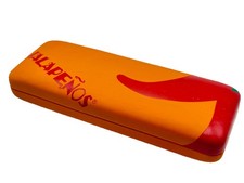 NEW Jalape os Kids Hard Orange Clamshell Eyeglasses Case