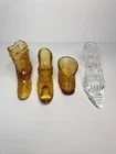 Vintage Glass Miniature Shoes – Lot of 4 | Fenton & Clear Crystal