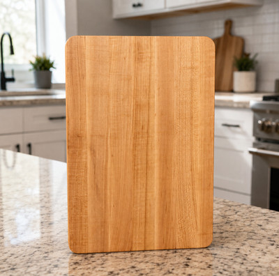 John Boos Chop-N-Slice Wood Cutting Board with Eased Corners, Maple 18''x12''x1.25