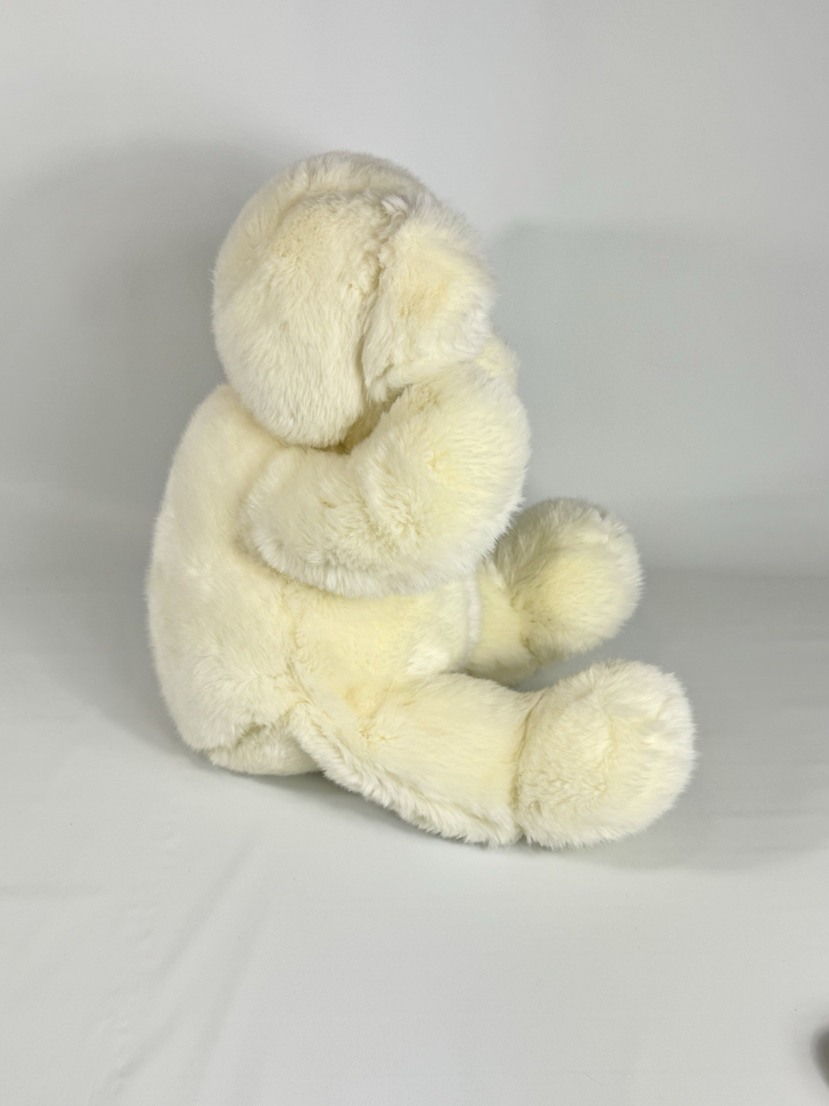 NWT Vintage Russ “Butterbear” Teddy Bear Plush 22” Cream White Pink Nose Bow HTF