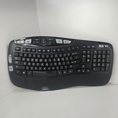 Logitech Wave K350 Unifying Wireless Keyboard Tested & Working No USB Dongle