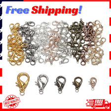 100PCs Lobster Claw Clasp for Necklace Bracelet Jewelry DIY Chain Ring Hook