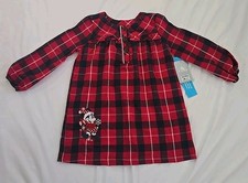 DISNEY STORE Minnie Mouse Holiday Red Plaid Winter Nightgown Pjs Girls 4 NEW