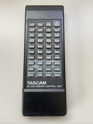 Tascam RC500 Remote Control Unit  Balanced Single-rackspace CD Player 500 500B