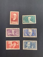 HE09 - timbres de France de 1938 N° 380 à 385- Neufs